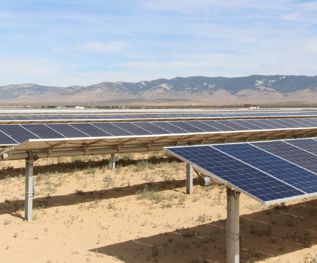solar array in the desert