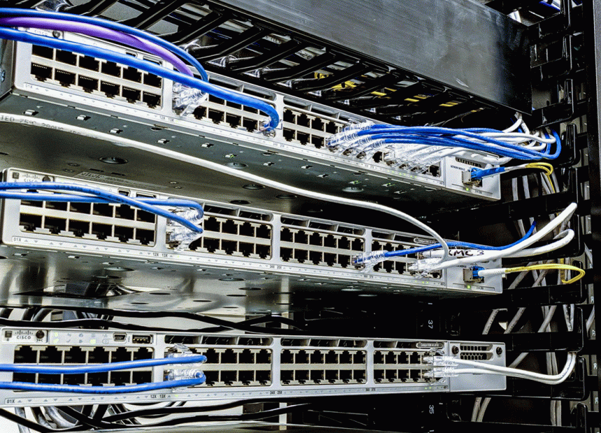 Rack of servers